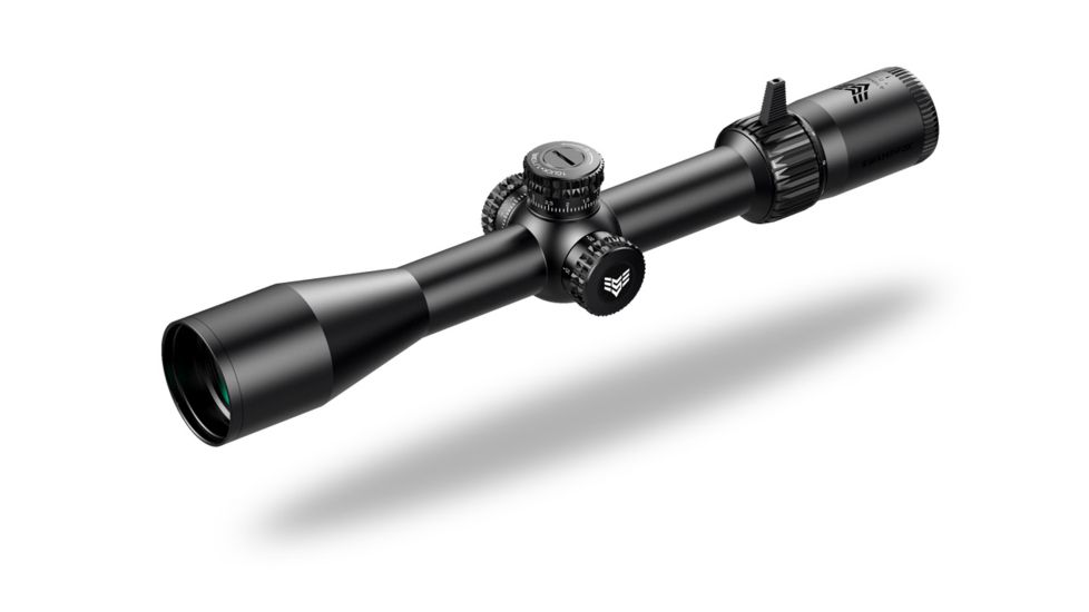 Swampfox Patriot Rifle Scope, 4-16x44mm, 30mm Tube, First Focal Plane, Sharpshooter Grid MIL Reticle, Black, PAT41644-L