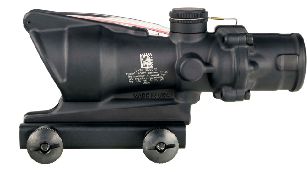 Trijicon ACOG Rifle Scope, 4x32, Dual Illuminated Red Horseshoe/Dot Reticle w/Colt Knob Thumscrew Mount, Black, 100581