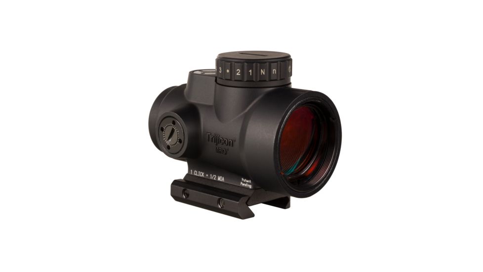 Trijicon MRO HD 1x25mm Red Dot Sights, 68 MOA Reticle w/ 2.0 MOA Dot, Low Mount AC32067, Angled Glass, Black, 2200051