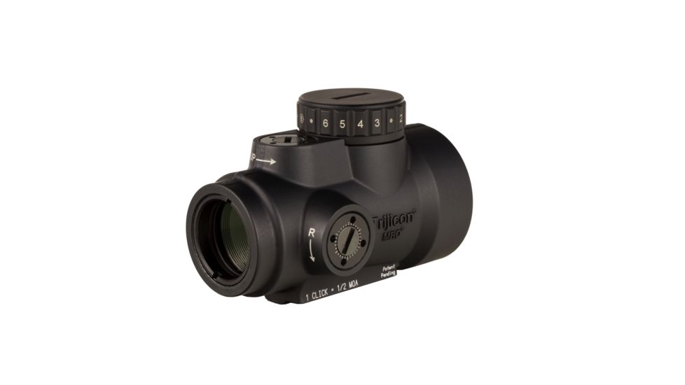 Trijicon MRO HD 1x25mm Red Dot Sights, 68 MOA Reticle w/ 2.0 MOA Dot, No Mount, Angled Glass, Black, 2200050