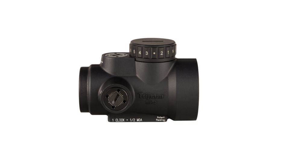 Trijicon MRO HD 1x25mm Red Dot Sights, 68 MOA Reticle w/ 2.0 MOA Dot, No Mount, Angled Glass, Black, 2200050