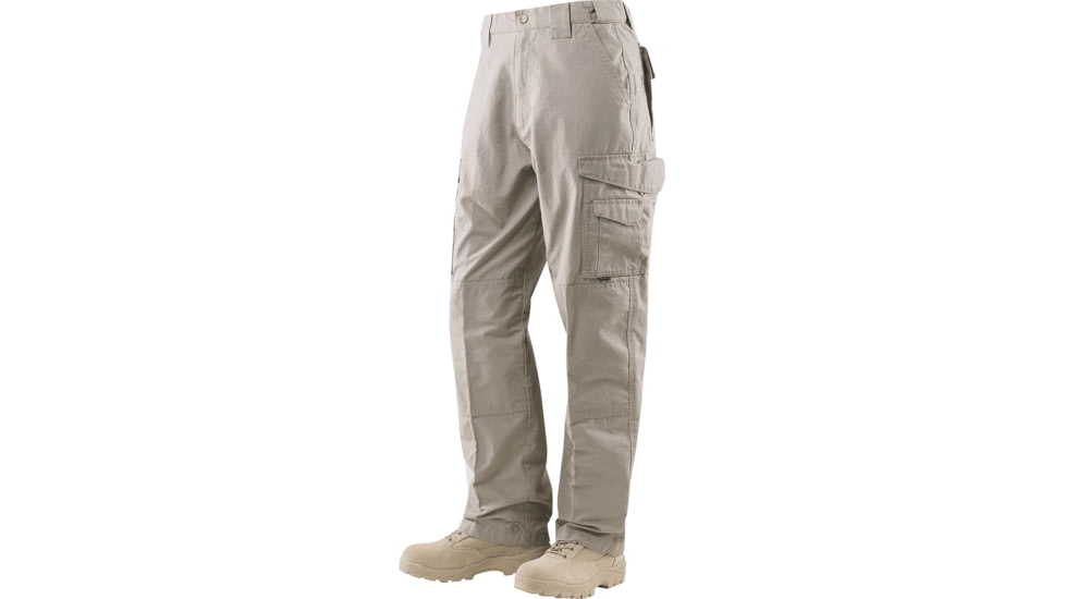 TRU-SPEC 24-7 Series Tactical Pants - Mens, 100% Cotton, Khaki, Waist 28 in, Inseam 37 in, 1070082