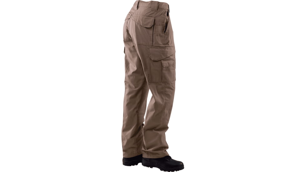 TRU-SPEC 24-7 Series Tactical Teflon Pants - Mens, PolyCotton Ripstop, Coyote, Unhemmed, Waist 28 in, Inseam 37 in, 1063082