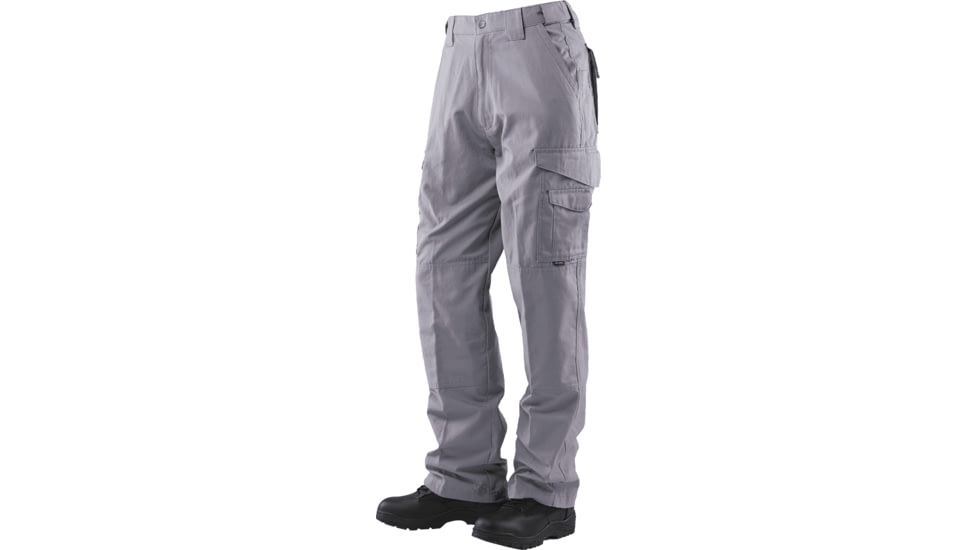 TRU-SPEC 24-7 Series Tactical Teflon Pants - Mens, PolyCotton Ripstop, Light Gray, Waist 28 in, Inseam 37 in, 1089082