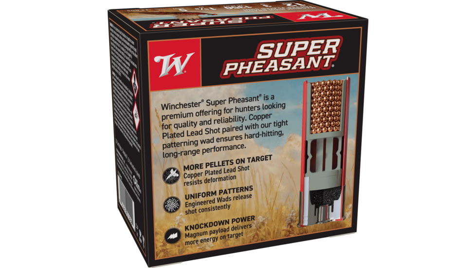 Winchester Super Pheasant 12 Gauge 1 5/8 oz 3in Centerfire Shotgun Ammo, 25 Rounds, X123PH5