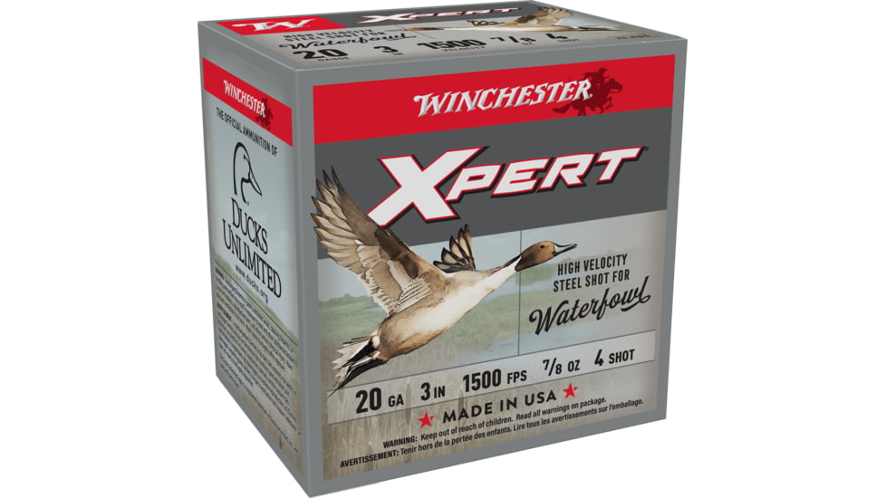 Winchester Super-X Shotshell 20 Gauge 7/8 oz 3in Centerfire Shotgun Ammo, 25 Rounds, WEX2034