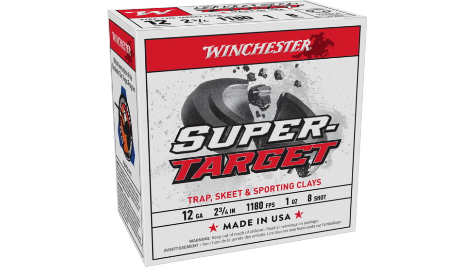 Winchester USA Shotshell 12 Gauge 1 oz 2.75in Centerfire Shotgun Ammo, 25 Rounds, TRGTL128