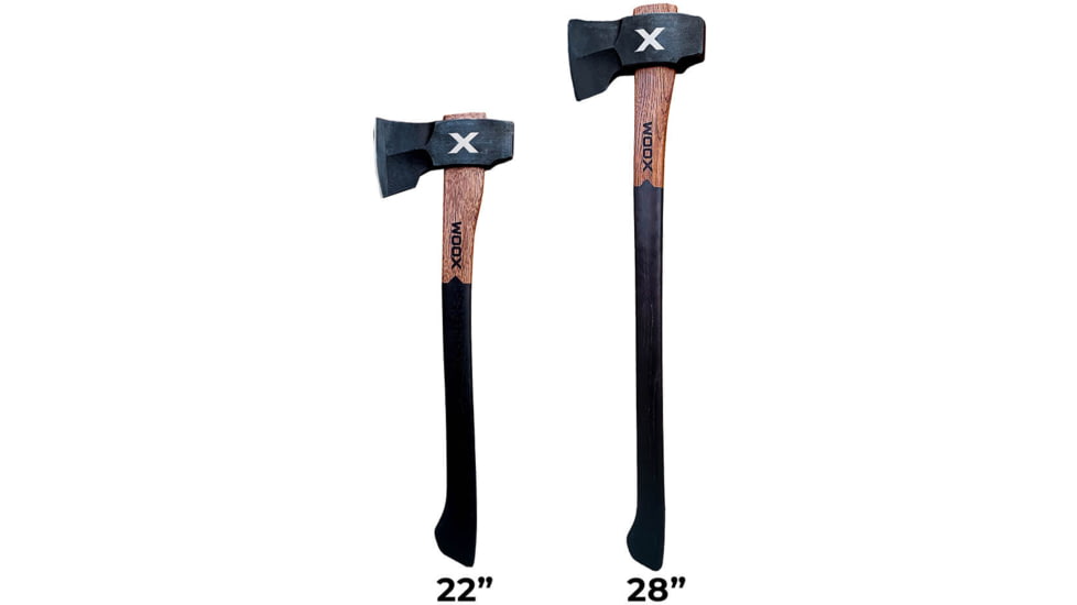 WOOX FORTE Axe w/Sheath, 4.25in, Blue Polished Carbon Steel Blade, Black Hickory, 3VX-A2-BUAXE0032