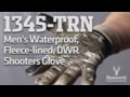 Huntworth 1345-TRN Men's Waterproof, Fleece-Lined, DWR Shooters Glove