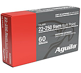 Image of Aguila Ammunition 22-250 REM 60 Grain Soft Point Brass Cased Rifle Ammunition