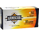 Armscor Precision Inc USA .30 Carbine 110 Grain Full Metal Jacket Brass Cased Rifle Ammunition, 50 Rounds, FAC30C-1N-50RD