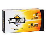 Image of Armscor Precision Inc USA .38 Super 125 Grain Full Metal Jacket Brass Cased Pistol Ammunition