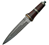 Image of Damascus Dirk Wood Handle Knife - 14.25in OAL