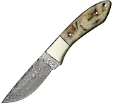 Image of Damascus Fixed Blade Hunter Knife w/ 3.63&quot; Overall Length