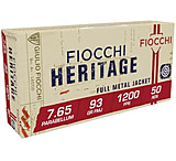 Image of Fiocchi Heritage 30 Luger 93 Grain FMJ Brass Pistol Ammunition