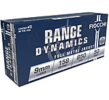 Image of Fiocchi Range Dynamics 9mm Luger 158 Grain FMJ Brass Cased Centerfire Pistol Ammunition