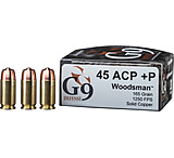 Image of G9 Defense .45 ACP +P 165 Grain Solid Copper Woodsman Brass Cased Pistol Ammunition