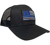 Image of Hornady Blue Line Black American Flag Patch Hat - Men's