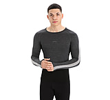 Icebreaker 200 ZoneKnit Long Sleeve Crewe Thermal Top - Men's, Jet Heather/Black/Metro Heather/Cb, Medium, IB0A56HA585M