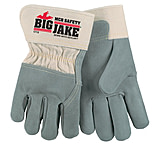 Image of MCR Safety Big Jake Premium A+ Side Leather Palm Work Gloves w/2.75 Inch Safety Cuff &amp; 3/4 Leather Back - Men's