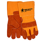 Image of MCR Safety Bronco Split Leather Palm Work Gloves w/Gauntlet Cuff - Men's