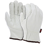 Image of MCR Safety Leather Drivers Work Gloves, Select Grade Grain Cow, Double Palm with Wing Thumb