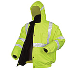 Image of MCR Safety Luminator Reversible Bomber Jacket, PU/Cotton Poly,ANSI Class 3, Attached Hide-Away Hood