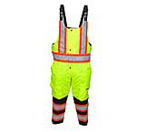 Image of MCR Safety Vortex Hi-Vis Rainwear Winter Pants, Insulated Rip Stop Poly/PU, ANSI 107 Class E, Easy Release Suspenders