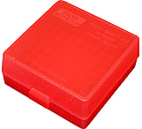 MTM Ammo Box 100 Round Flip Top For 22 Mag - 17 HMR, Clr-Red, P-100-22M-29