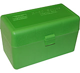 Image of MTM Case-Gard 50 Flip Top Rifle Ammo Box for Large Magnum Calibers Green RLLD-50-10