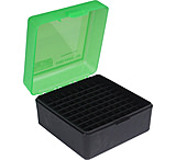 MTM RM-100 Rifle Ammo Box .22-250/.308/.243, Clear Green/Black, RM-100-16T