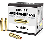 Image of Nosler 10105 Centerfire Rifle 243 Winchester Brass 50 Per Box