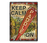 Image of River's Edge 12in x 17in Tin Sign - Calm Paddle