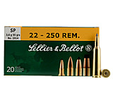 Image of Sellier &amp; Bellot 22-250 Remington 55 Grain Soft Point Rifle Ammunition