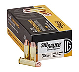 Image of SIG SAUER Elite Performance .38 Special 124 grain Full Metal Jacket Brass Cased Centerfire Pistol Ammunition