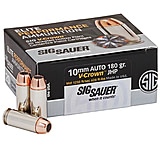 Image of SIG SAUER Elite V-Crown 10mm Auto 180gr. JHP Pistol Ammo