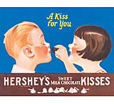 Image of Tin Signs Hershey Kisses Tin Sign