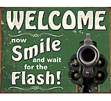 Image of Tin Signs Smile For Flash Sign