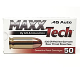 Image of MAXXTECH .45 ACP 230 Grain Full Metal Jacket Brass Cased Centerfire Pistol Ammunition