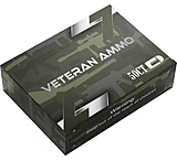 Image of Veteran Ammo 9mm 124 Grain Full Metal Jacket Brass Centerfire Pistol Ammunition