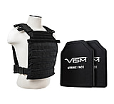 Image of Vism Larger Fast Plate Carrier w/2 11x14in Level III and PE Shooters Cut Hard Ballistic Plates