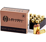 Lehigh Defense Xtreme Defense .40 S&amp;W 115 Grain Fluid Transfer Monolithic Brass Cased Centerfire Pistol Ammo, 20 Rounds, LA40115XD