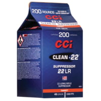 CCI Ammunition Clean-22 Suppressor .22 Long Rifle 45 Grain Lead Round Nose Rimfire Ammunition