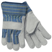 MCR Safety A Shoulder Leather Palm Work Gloves, 2.5in Plasticized Safety Cuff