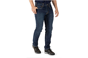 Image of 5.11 Tactical Defender Flex Slim Jeans - Mens, W38, L36, Stone Wash Indigo, 74465-648-38-36