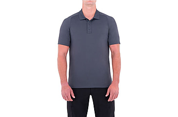 Image of First Tactical Mens Performance Ss Polo, Asphalt, Small 112509-015-S