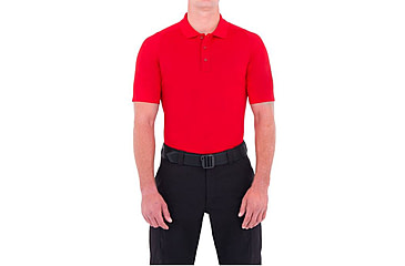 Image of First Tactical Mens Performance Ss Polo, Red, Small 112509-400-S