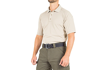 Image of First Tactical Performance Short Sleeve Polo - Mens, Silver Tan, 3XL, 112509-065-3XL