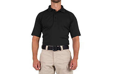 Image of First Tactical Performance Short Sleeve Polo - Mens, Regular, Black, 5XL, 112509-019-5XL-R