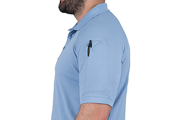 Image of First Tactical Performance Short Sleeve Polo - Mens, Regular, Medium Blue, 6XL, 112509-781-6XL-R